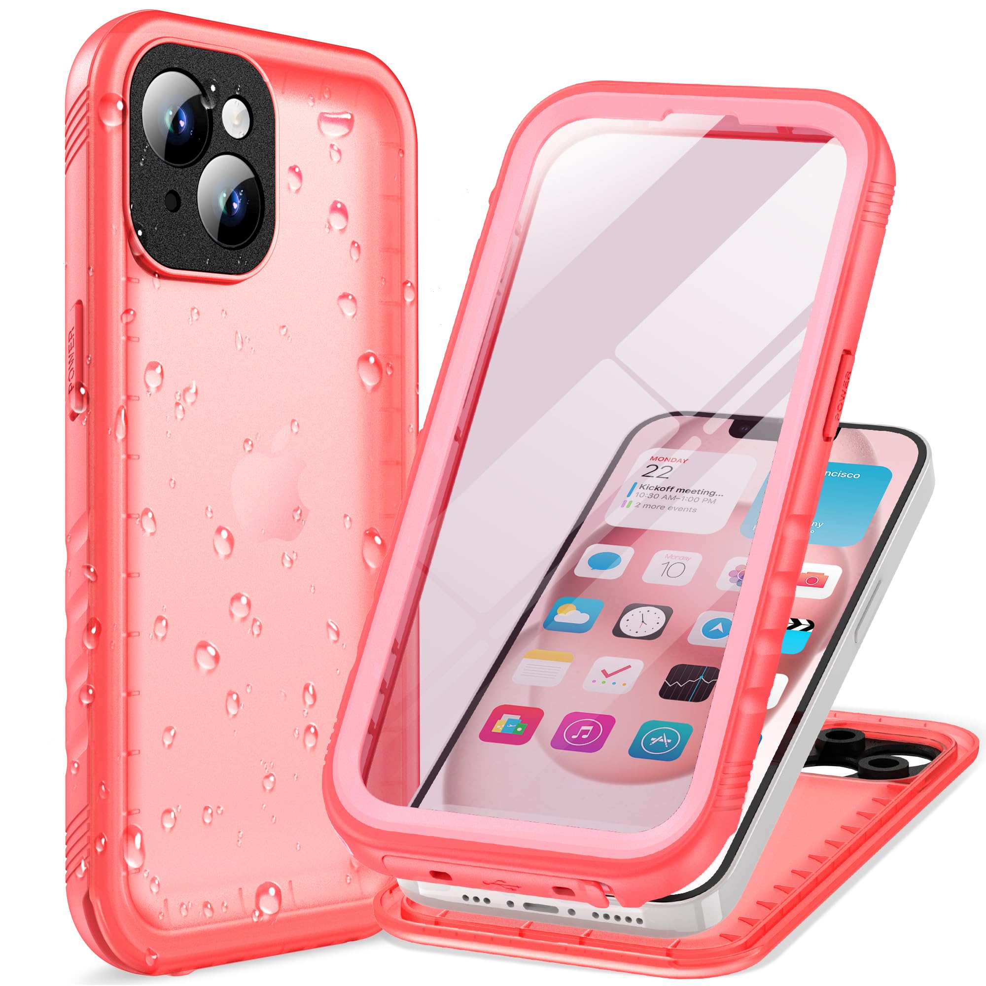 Apple iPhone 15 ピンク 本体　おまけ防水カバー付き Amazon.co.jp: Cozycase iPhone 15 用 最强 IP68完全防水ケース 対応用